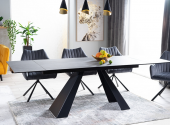 Стол Signal SALVADORE Ceramic Anthracite 90х160-240 серый/черный матовый