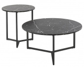 Комплект столов Signal RAVELLO эффект мрамора/черный 