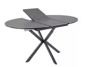 Керамический стол Signal GASTON Ceramic серый мраморный/черный 100х100-135