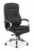 Кресло офисное Signal Q-154 кожа, черный/хром