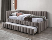 Кровать Signal ALFIE Velvet 120x200 темный беж, Bluvel 40