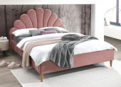 Кровать Signal SANTANA VELVET 160x200 античный розовый/дуб, Bluvel 52