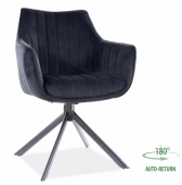 Стул Signal AZALIA Velvet Bluvel 19 черный/черный матовый 