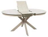 Керамический стол Signal PORTO CERAMIC 120х120/160 Travertin/кашемир