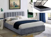 Кровать двуспальная Signal MONTREAL Velvet 160 серый с подъемником 