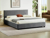 Кровать Signal COLUMBIA Velvet 140x200 серыйй, Bluvel 14