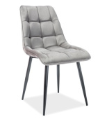 Мягкий стул Signal CHIC Velvet Bluvel 14 серый/черный 