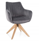 Стул Signal AZALIA D Velvet Bluvel 14 серый/дуб