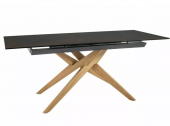 Стол обеденный Signal LORETO Ceramic Ossido Bruno коричневый/черный 90х180/230