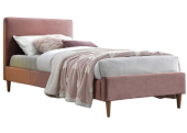 Кровать Signal ACOMA Velvet 90x200 античный розовый/дуб, Bluvel 52