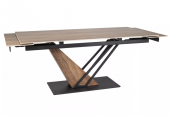 Стол Signal GENESIS CERAMIC Legno дуб черный/дуб 90х160/220