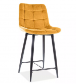 Стул полубарный Signal CHIC H-2 Velvet Bluvel 68 карри/черный матовый