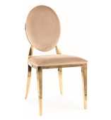 Стул Signal KING Velvet Bluvel 28 бежевый/золотой