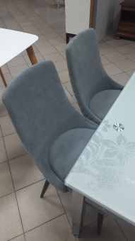 Мягкий стул Signal PIANO B Matt Velvet Bluvel 85 серый/черный