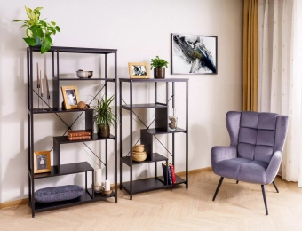 Кресло Signal LOUIS Velvet Bluvel 14 серый/черный