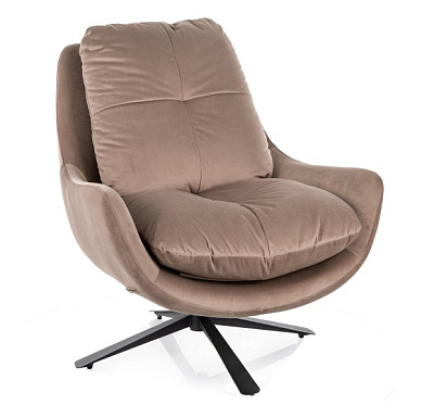 Кресло Signal VIVIEN Velvet Bluvel 40 темный беж/черный