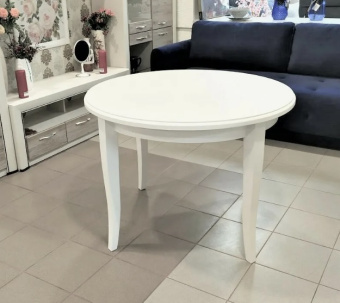 Стол обеденный круглый Мебель-класс ФИДЕС 105х105/135 белый