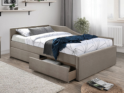 Кровать Signal ELIOT VELVET 120х200 бежевый TAP.228