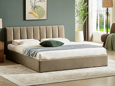 Кровать Signal MONTREAL Velvet 160x200 бежевый, Bluvel 28
