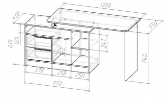Письменный стол Мебель-класс ИМИДЖ-3 сосна карелия