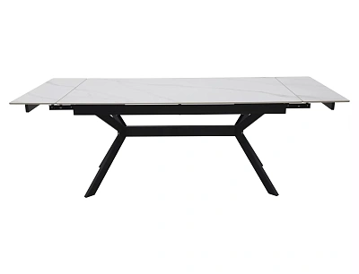 Керамический стол Signal IMPERIA белый мраморный/черный 90х180/240