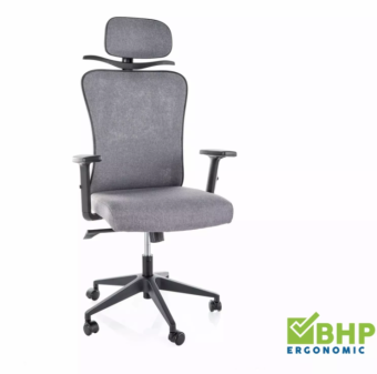 Эргономичное офисное кресло Signal Q-080M серый материал/черный