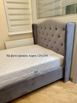 Кровать Signal ASPEN Velvet 90x200 серый/дуб, Bluvel 14
