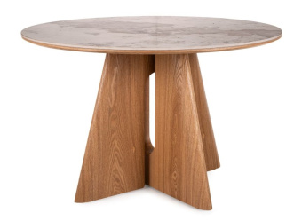 Стол обеденный Signal ALZANO Ceramic Pandoro/дуб 120х120