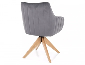 Стул Signal AZALIA D Velvet Bluvel 14 серый/дуб
