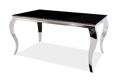 Стол обеденный Signal PRINCE 90x150 черный/хром