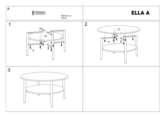 Стол журнальный Signal ELLA  A рустикаль/черный
