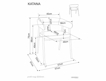 Стул металлический Signal KATANA капучино/кашемир TAP.259