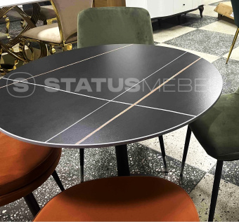 Стол обеденный Signal ESPERO Ceramic 80x80 черный - наличие