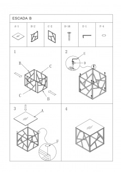 Стол журнальный Signal ESCADA В 55x55x55 прозрачный/хром