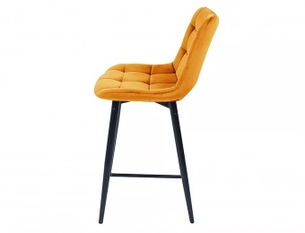 Стул полубарный Signal CHIC H-2 Velvet Bluvel 68 карри/черный матовый
