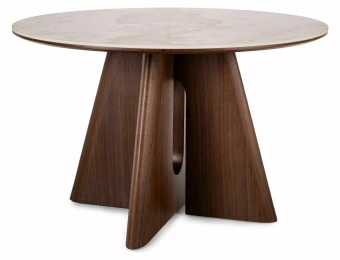 Стол обеденный Signal ALZANO Ceramic Pandoro/орех 120х120