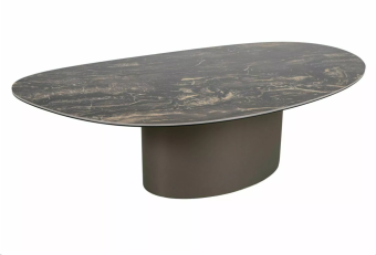 Стол журнальный Signal BELLO A Ceramic NATURE CLAUD/медный 80х140х38