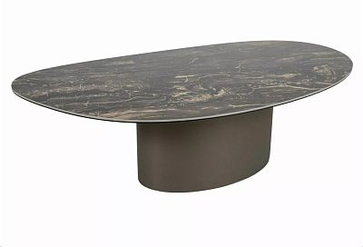 Стол журнальный Signal BELLO A Ceramic NATURE CLAUD/медный 80х140х38