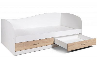 Кровать Мебель-класс ЛАГУНА-2 90х200 белый/дуб сонома