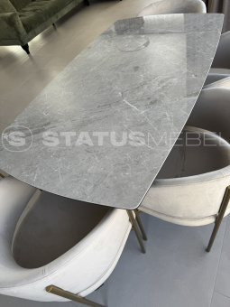 Стол Signal CORTEZ CERAMIC 90х160/210 серый керамический 