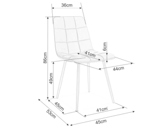 Стул Signal MILA Velvet синий/черный,  Bluvel 86