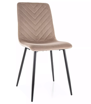 Стул Signal DAREN Velvet Bluvel 40 темный беж/черный