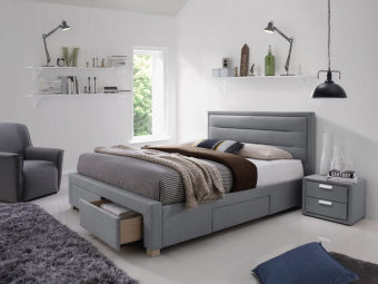 Кровать Signal INES 160 серый    