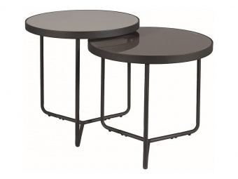 Комплект столов журнальных Signal PENELOPE светло серый + серый/черный