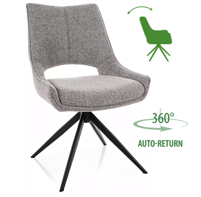 Поворотный стул Signal  FINO I Noelle 09 темный беж/черный