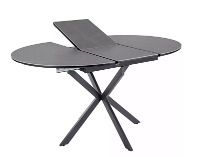 Керамический стол Signal GASTON Ceramic серый мраморный/черный 100х100-135