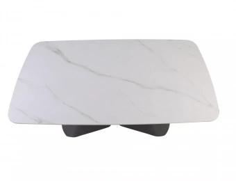 Стол обеденный Signal ARMANDO Ceramic 90х160/240 белый/черный