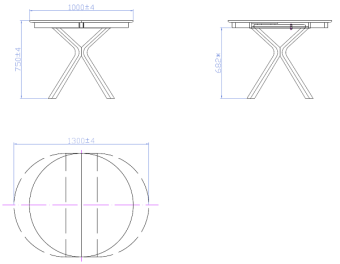 Стол обеденный Мебель-класс ГЕРМЕС 100х100/130 серый