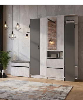  Прихожая Мебель-класс НОРМАН Антрацит-Бетон