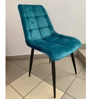 Стул для кухни Signal CHIC Velvet Bluvel 85 бирюзовый/черный